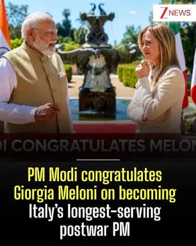 PM Modi Congratulates Giorgia Meloni as She Becomes Italy’s Longest-Serving Post-War Prime Minister