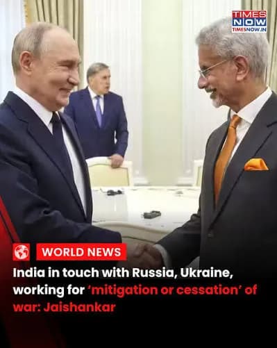 S Jaishankar Says India Remains in Touch With Russia and Ukraine, Pushes for Dialogue