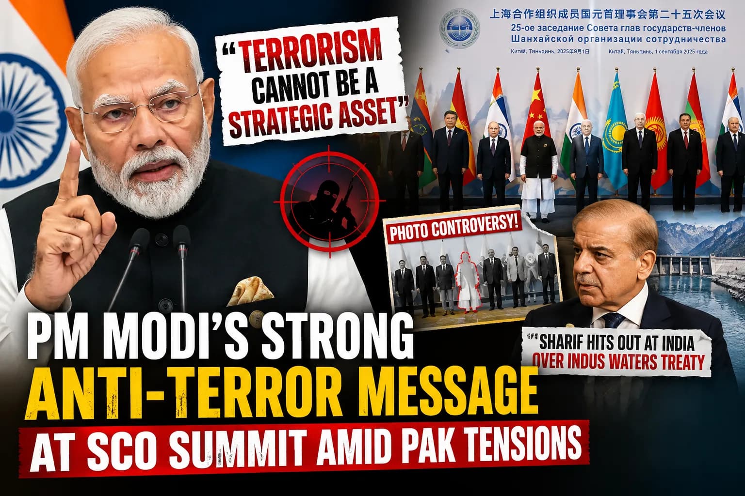 PM Modi's Strong Anti-Terror Message at SCO Summit Amid India-Pakistan Tensions